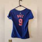 Chicago Cubs Shirt Blue #9 Baez MLB Sportswear size womens small Photo 1