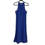 A New Day NWT Target Crochet Knit Halter Neck Midi Dress in Cornflower Blue - M Photo 2