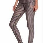 Teeki  Dust Gold Striped Hot Yoga Pant Leggings Womens Small Activewear Photo 0
