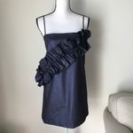 Urban Outfitters UO CS Straight-Neck Glitter Ruffle Mini Dress Photo 4