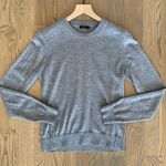 Joseph Long Sleeve Crew Neck Merino Wool Long Sleeve Sweater in Grey Size Large Photo 4