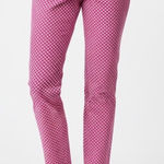 Talbots  Pink Print Heritage Ankle Pants Side Zip 12 Resortwear‎ Cotton Spandex Photo 0