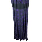 Cosmic Aura Black Purple Rose Maxi Dress Square Neck‎ Size 2X Photo 2
