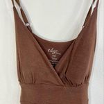 Edge Brown Spaghetti Strap Empire Waist Midi Dress Size Small Casual Chic Photo 3