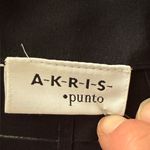 Akris Punto Black 100% Silk Blouse Laser-Cut Lattice Detail Roll-Tab Sleeves 8 Photo 12