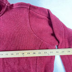 Orvis Sweater Women XL Red 1/4 Zip Pullover Camp Hike Fishing Gorp Cabin Cotton Photo 5