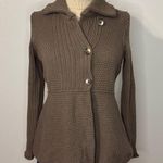 Calvin Klein Jeans Olive Green Collared Cardigan Sweater Size L Photo 0