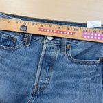 Levi's Levi’s Wedgie Straight Jeans Women’s 26 Button Fly Frayed Hem Blue Denim Photo 9