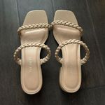 Nude braided double strap sandals Size 10 Photo 0