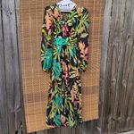 PatBO Tropicalia Cutout Maxi Dress Small Green Photo 6