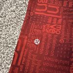 Lululemon  red logo pattern ankle leggings size 8 Photo 5