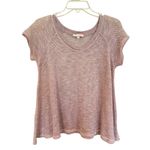 Eri +'Ali Anthropologie Maida Mesh Tee Women's Small Pale Pink Boho Hippie Y2K Photo 4
