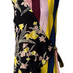 Diane Von Furstenberg  multicolor striped silk wrap sleeveless top size M Photo 0