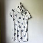 Matrushka Construction White & Gray Star Hooded Short Sleeve Coverup Dress M Size M Photo 1