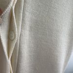 Anne Klein Large Viscose Wool Cream Cardigan Sweater Button Front Off White Photo 1