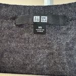 Uniqlo Charcoal Button-Up Cardigan 100% Wool - XS Dark Academia Photo 2