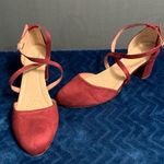 Women's Unbranded Heels, Size 10, Burgundy faux suede Brown Photo 0