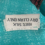 HEMANT & NANDITA Turquoise Floral Boho Chic Silk Tunic Mini Dress Medium Blue Photo 11