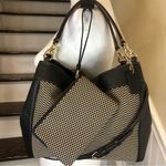 Coach Legacy Black Phoebe Jacquard Leather Shoulder Bag with Crossbody Strap Photo 1