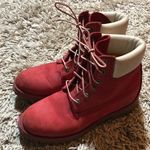 Timberland  PREMIUM 6-INCH WATERPROOF BOOTS red/white genuine leather size 8M​​ Photo 0