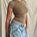 Splash Brown Stretchy Baby Tee - Size S Photo 1