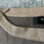 Nine West Gray Metallic Silver Boatneck 3/4 Sleeve Knit Dress Large Photo 3