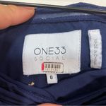 One33 Social Pleated Jumpsuit Size 0 Blue Photo 4