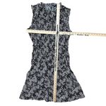 Madewell NWT Women's Smocked Crewneck Mini Dress in Floral Black Size 4 Photo 5