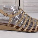 Carlos Santana  Studded Gladiator Sandals Tan/Silver-9.5 Photo 1