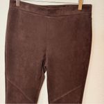 Philosophy women faux suede stretch pull on ankle pants brown size M NWOT Photo 2