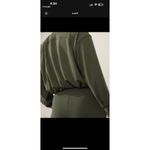 Athleta Seasoft HOODIE Bubble Hem Full Zip Aspen Olive Green Size LARGE Photo 2