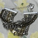 Jenny Bird  Austin Cuff Mixed Metals Stacked 5 Chain Bracelet Brand New Photo 9