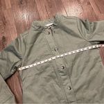Christopher & Banks New  Jacket Sage Green Quilted Snap Barn Coat Pockets Cotton Photo 11