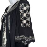 Free People  Embroidered Bohemian Festival Black & White Top EUC Size Small Photo 4