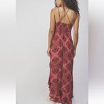 Intimately Free People That Moment Lace Slip Maxi Floral Boho Dress Large $118 Red Photo 3