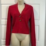 Pilcro  Red Cropped Cardigan Sweater small Photo 1