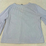 Banana Republic Blue and white pin stripe sz XL bell sleeve office business work Photo 8