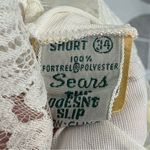 Vintage Sears White Short Slip Dress Lace Sz 34 Photo 4