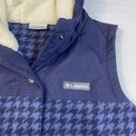 Columbia  Benton Springs Overlay Vest‎ Size Small Blue/Black Houndstooth Print Photo 4