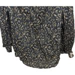 H&M  Black Gold Elegant Print Pull Over Blouse Size Small Holiday Business Photo 2