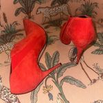 Guess Ondrea Vibrant Red Suede Stiletto Pointed Toe Heeled Ankle Boot 9M Photo 3