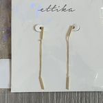 Ettika  Gold Plated Single Chain Drop Earrings Photo 0