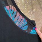 PINK - Victoria's Secret  Black Super Soft Tropical Mesh Tank Top, XS Photo 3