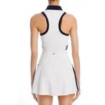 Splits59  Austin Airweight Crop Polo Top Women's Size L White Navy Athleisure NWT Photo 5