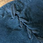 Band of Gypsies Braided Lace Up Black Velvet Mini Skirt Size 30 Photo 5