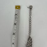 Stunning Bib Collar Beaded‎ Silvertone Floral Rhinestone Necklace Sweater Silver Photo 3