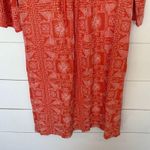 ZARA Women’s XL Orange Embroidered Maxi Dress Photo 3