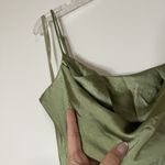 Selfie Leslie NEW! Well Versed Pleated Bust Front Split Dress Olive MED 27595d24 Photo 6