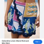 Anthropologie Multicolor Fish Print Mini Skirt | Women’s Size XL Photo 9