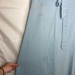 Vintage women’s light wash blue heavy denim adjustable maxi skirt‎ cottage core Size XL Photo 3